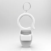 オープナー 栓抜き 缶切り キーホルダー 3in1 キーリング付き シンプル 缶 瓶 ペットボトル 蓋 キャップ プルタブ 開栓 コンパクト 持ち運び アウトドア 黒 白 青 赤