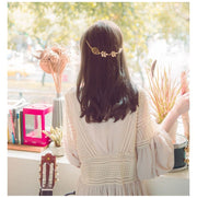 ヘアアクセサリー 髪飾り リーフモチーフ チェーン ヘアアクセ 両サイドクリップ 葉っぱ おしゃれ きれいめ 上品 可愛い かわいい お呼ばれ レディース 女性用 婦人用 ゴールドカラー シルバーカラー ファッション 小物 雑貨