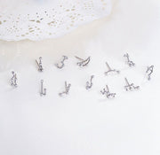 スタッドピアス キャッチピアス シルバー925 レディース アクセサリー 12星座 ファッション小物 上品 おしゃれ 綺麗 外出 お出掛け デート 誕生日 プレゼント 記念日 贈り物 ギフト 結婚式 パーティー 女性用