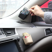車内収納ポケット 2個セット 両面テープ 貼り付け 車載 車用 小物入れ コンパクト スマホ入れ メガネ入れ カー用品 省スペース 小物収納 整理 スッキリ 便利
