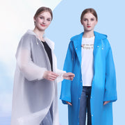 レインコート 長袖 ロング丈 レディース メンズ 男女兼用 大人用 レインウエア カッパ 雨合羽 クリアカラー 雨の日 キャンプ アウトドア お出かけ シンプル おしゃれ 無地 白 グレー 青