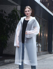 レインコート 長袖 ロング丈 レディース メンズ 男女兼用 大人用 レインウエア カッパ 雨合羽 クリアカラー 雨の日 キャンプ アウトドア お出かけ シンプル おしゃれ 無地 白 グレー 青