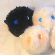 キーホルダー フェイクファー 猫 ねこ ネコ バッグチャーム ふわふわ もこもこ ポンポン キャット レディース 女性 女の子 おしゃれ かわいい ガーリー ファーチャーム ボール ギフト プレゼント 贈り物 キーチャーム キッズ 子供 子ども こども 女児
