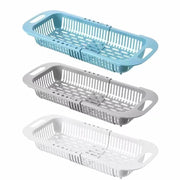 水切りラック 水切りかご シンクバスケット 伸縮式 シンク内 プラスチック キッチン収納 台所用品 大容量 省スペース 食器乾燥