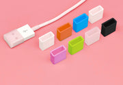 USBキャップ コネクタカバー 2個セット USBグッズ フタ 蓋 保護キャップ 保護カバー シリコン USBメモリ USBケーブル 充電ケーブル PC スマホ