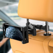 車載ホルダー スマホホルダー タブレットホルダー 車用 後部座席用 ヘッドレスト取り付け 車内 伸縮アーム 360度回転 iPad タブレット スマホスタンド スマートフォンホルダー カー用品 カーアクセサリー ドライブ 長距離移動 旅行 動画鑑賞