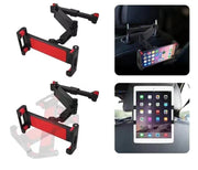車載ホルダー スマホホルダー タブレットホルダー 車用 後部座席用 ヘッドレスト取り付け 車内 伸縮アーム 360度回転 iPad タブレット スマホスタンド スマートフォンホルダー カー用品 カーアクセサリー ドライブ 長距離移動 旅行 動画鑑賞