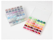 糸付きボビンセット 36色セット 手芸用品 カラフル 整理整頓 クリアケース ミシン糸 ストック 種類豊富 ソーイング DIY