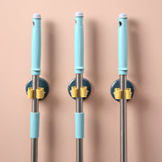 モップホルダー ほうきホルダー 傘掛け 傘立て 掃除用具 壁取り付け シール式 壁掛け 固定 省スペース 箒 トイレブラシ 整理