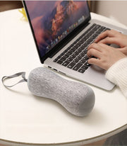 枕 ネックピロー ポータブル枕 携帯枕 男女兼用 レディース メンズ 寝具 ミニ 小型 グレー ピーズ 旅行 持ち運び 便利