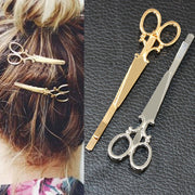 ヘアピン ヘアアクセサリー アクセサリー ピン止め 髪止め 大人前髪 前髪 ゴールド シルバー レディース ハサミ はさみ 個性的 かわいい 可愛い お洒落 おしゃれ