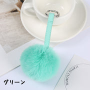 バックチャーム キーホルダー レディース 女性 フェイクファー ふわふわ キーリング ボンボン 丸型 長毛 プレゼント 飾り