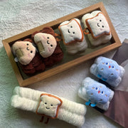 リストバンド 洗顔用 ２個セット 洗面用 吸水 手首バンド ウォッシュバンド 両腕用 ふわふわ 汗止め 手洗い やわらかい メイク落とし クッション付き リストレスト 袖濡れ注意 スポーツ 洗い物 家事 アームバンド 服濡れ防止 ふわふわ モチーフ付き おにぎり 食パン クッキー かわいい キュート おしゃれ ガーリー ベージュ 青 茶