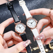 腕時計 レディース 女性 リストウォッチ 時計 アナログ レザー調 フェイクレザー シンプル 秒針 かわいい おしゃれ 婦人 ファッション小物