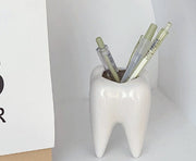 ミニ植木鉢 フラワーポット ペン立て 歯の形 多肉植物用 サボテン ミニ盆栽 陶器 観葉植物用 可愛い おしゃれ インテリア雑貨 室内 屋外 ガーデニング 園芸用品 ギフト 贈り物