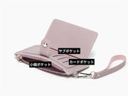 コインケース 小銭入れ カード収納 ミニ財布 レディース メンズ PUレザー ストラップ付き 大容量 軽量コンパクト 薄型スリム