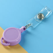 リールキーホルダー クリップ式 伸縮 吊り下げ 名札 IDカード 伸びる カラバリ豊富 シンプル かわいい キュート 通勤 オフィス 会社