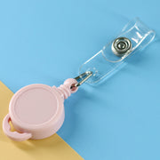 リールキーホルダー クリップ式 伸縮 吊り下げ 名札 IDカード 伸びる カラバリ豊富 シンプル かわいい キュート 通勤 オフィス 会社