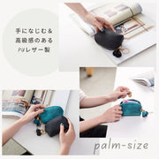 コインケース 小銭入れ レディース 財布 ミニポーチ ミニ財布 フラワー チャーム付き キーリング付き 口紅 リップケース アクセサリー収納 レザー調 通勤 通学 旅行 クレジットカード収納 ポイントカード 大人 かわいい ブラック 黒 ピンク 無地 ベージュ
