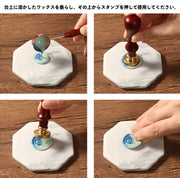 シーリングスタンプ台 大理石風 シーリングワックス用 手作り DIY コースター コップ敷き 撮影小物 招待状 レター シンプル かわいい おしゃれ インテリア