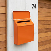 メールボックス 郵便ポスト 郵便受け 鍵付き 壁掛け 薄型 無地 単色 シンプル かわいい おしゃれ コンパクト スリム 取り付け簡単 スタイリッシュ ウォールポスト