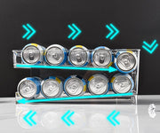 缶収納ラック 缶ビール 缶ジュース ディスペンサー ホームキッチン用品 保存 保管 ストッカー 冷蔵庫 庫内収納 整理 コンパクト 飲料収納 ホルダー キッチン収納 冷蔵庫スッキリ コンパクト 350ml  透明 クリア