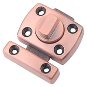 補助錠 内鍵 ドアロック DIY 建具金物 小さいサイズ 45×42mm 室内 回転式 かぎ トイレ 浴室 洗面所 倉庫 部屋 後付け 扉 侵入防止 防犯 施錠 シルバーカラー ブロンズカラー ブラック 銀色 銅色 黒