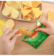 袋止めクリップ 2個セット ポテトチップスクリップ バッグクリップ メモクリップ ペーパークリップ 食品保存用 お菓子袋 楽譜 メモ 書類 ユニーク 面白い プレゼント 三角 丸い 円形 トライアングル サークル ラウンド