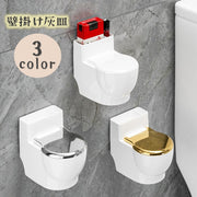 灰皿 壁掛け 粘着式 蓋付き 便器型 便座 煙草入れ 小物入れ付き 穴あけ不要 工具不要 ステンレス ライター入れ 多機能 部屋 トイレ 屋外 屋内 取り外し可能 簡単設置 おしゃれ かわいい ユニーク