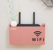 ルーター収納ボックス Wifi機器収納ボックス ケーブルボックス 収納 壁面収納 壁掛け Wi-Fiルーター 配線整理 ロゴ入り すっきり 整理用品 整理整頓 シンプル おしゃれ かわいい