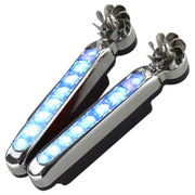 車用デイライト 2個セット 風力発電 風力ライト LED セカンドライト フォグランプ ウィンドパワーライト 電源不要 配線不要 粘着テープ ドレスアップ カスタム デコレーション カーアクセサリー 自動車用品