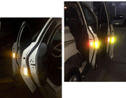リフレクター シール 同色4枚セット カーステッカー 反射ステッカー 車用品 ドア 夜間 蛍光 警告 安全対策 追突防止 衝突防止 反射板 カー用品 カーアクセサリー ドアエッジ リフレクションシール 自動車用品 オープン OPEN