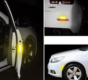 リフレクター シール 同色4枚セット カーステッカー 反射ステッカー 車用品 ドア 夜間 蛍光 警告 安全対策 追突防止 衝突防止 反射板 カー用品 カーアクセサリー ドアエッジ リフレクションシール 自動車用品 オープン OPEN