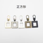 ファスナー 引き手 5個セット 部品 パーツ 交換 付け替え ジッパーヘッド チャック 修理 工具不要 DIY 裁縫 手作り ハンドメイド おしゃれ ハート スター 星 円形 長方形