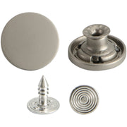 デニムボタン タックボタン 3個セット 金属製 15mm 17mm 20mm ジーンズボタン 手芸 無地 単色 シンプル フラット ハンドクラフト 交換 リメイク 付け替え