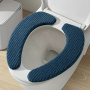 便座シート 便座カバー トイレ用品 大きいサイズ 厚手 ふわふわ O型 U型 無地 貼る 洗える 暖かい あったか ふんわり 簡単取り付け 防寒 エコ 節電