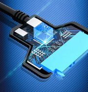SATAケーブル USB3.0 変換ケーブル パソコン 周辺機器 HDD データ転送 接続 ハードディスク 光学ドライブ ソリッドステートドライブ 記憶装置 ブルーレイ DVDドライブ