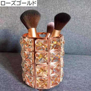 メイクブラシスタンド メイクブラシボックス ペン立て ペンスタンド メイクブラシ立て 円柱型 クリア 透明 コスメ収納 乾燥 筆置き 化粧道具入れ 卓上 机上 高級感 片付け スッキリ