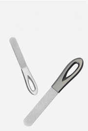 爪やすり 爪磨き 爪ヤスリ ネイル ネイルケア用品 爪ケア バッファー 滑り止めハンドル付き ブラック シルバー シンプル ツヤ ネイルファイル ネイル道具
