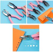 穴あけパンチ 1穴 文房具 文具 書類整理 事務用品 丸穴 スター 星 ハート 1.5mm 3mm 6mm 5mm 5.5mm ハンディ ルーズリーフ 用紙 紙 画用紙 あなあけ ファイリング プリント ハンド 保管 便利 簡単 可愛い ラッピング DIY プレゼント