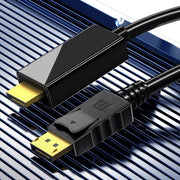 ディスプレイポートケーブル 変換ケーブル 4K 1080P 1.8m アダプタ モニター接続 テレビ パソコン PC