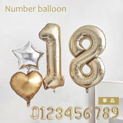 ナンバーバルーン 数字 アルミ風船 単品 誕生日 記念日 飾り付け デコレーション お子様 ペット カップル イベント パーティ 大きい 縦90cm インパクト