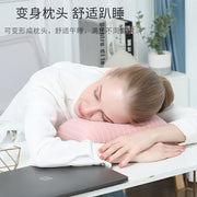 ネックピロー 首枕 クッション U字型 2way 2in1 安眠グッズ トラベルグッズ スナップボタン付き ジッパー ストライプ シンプル 休息 休憩 昼寝 旅行 車内 機内 長距離移動 オフィス 仮眠 フィット スリム コンパクト 持ち運び 便利