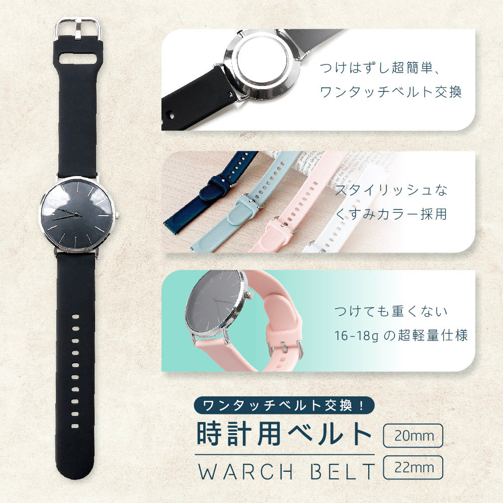 時計用ベルト バンド 20mm 22mm ウォッチ 交換用 商品画像2