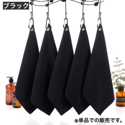 ゴルフタオル ゴルフ スポーツタオル カラビナ付き フック付き スポーツ 商品画像3