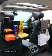 カーテーブル ドリンクホルダー スマホスタンド 車載トレイ 車用ホルダー 食事トレイ 開閉式 コンパクト 後部座席用 小物置き 便利 折りたたみ