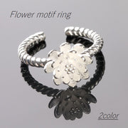 リング 指輪 フラワー 花 レディース アクセサリー シルバー ホワイト ジュエリー キラキラ 調節 フラワーモチーフ 記念日 プレゼント かわいい おしゃれ フリーサイズ