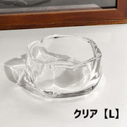 灰皿 アクセサリートレイ ガラス製 喫煙具 小物入れ キャンドルホルダー インテリア小物 タバコ置き 六角形 クリア オーロラ シンプル おしゃれ かわいい 卓上