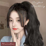 ポイントウィッグ ポニーテール 部分ウィッグ ロングヘアー ウェーブ カール ポニテ ボリュームアップ かつら 付け毛 つけ毛