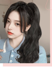 ポイントウィッグ ポニーテール 部分ウィッグ ロングヘアー ウェーブ カール ポニテ ボリュームアップ かつら 付け毛 つけ毛